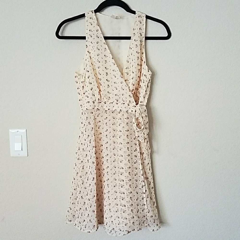 Faux Wrap Floral Dress